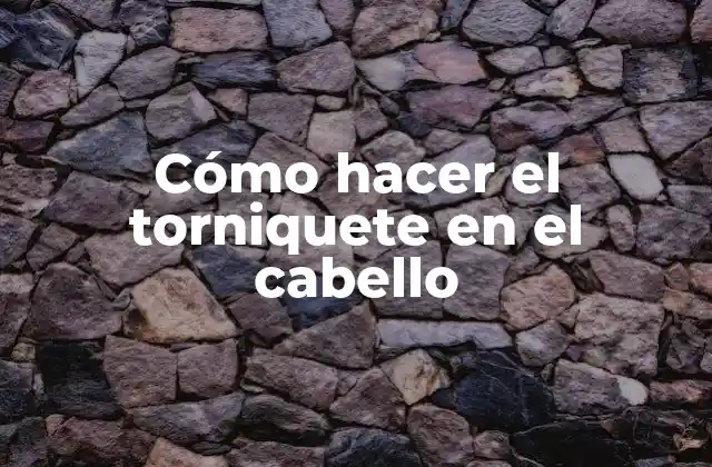 Cómo Hacer el Torniquete en el Cabello