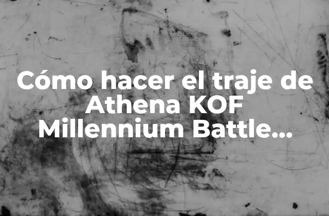 Cómo Hacer el Traje de Athena Kof Millennium Battle Cosplay