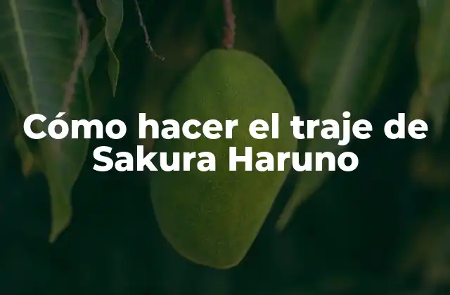 Cómo Hacer el Traje de Sakura Haruno