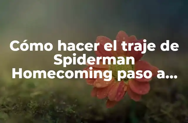 Cómo Hacer el Traje de Spiderman Homecoming Paso a Paso