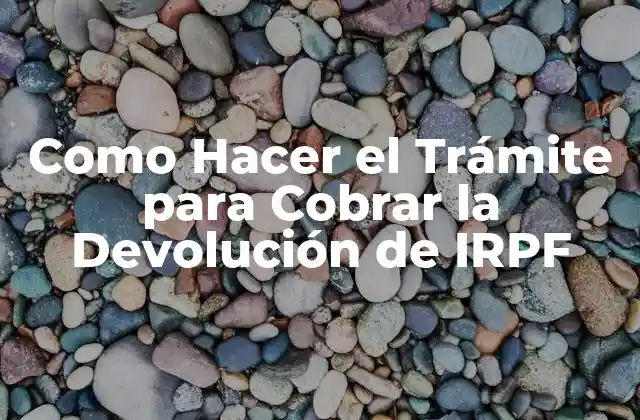 Como Hacer el Trámite para Cobrar la Devolución de Irpf