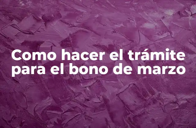 Como Hacer el Trámite para el Bono de Marzo