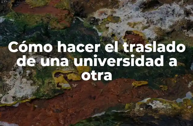 Cómo Hacer el Traslado de una Universidad a Otra