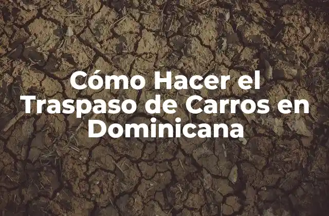 Cómo Hacer el Traspaso de Carros en Dominicana