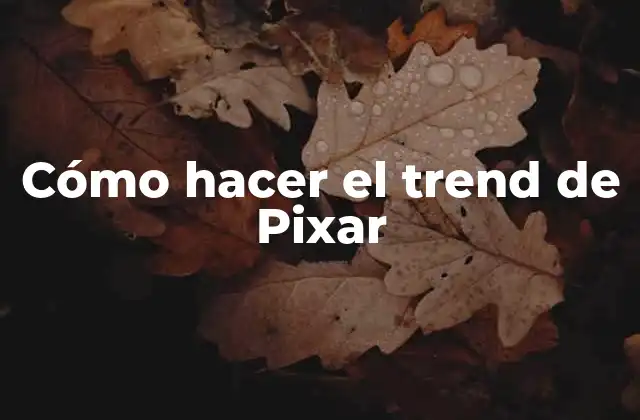 Cómo Hacer el Trend de Pixar 2 Cómo hacer el trend de Pixar