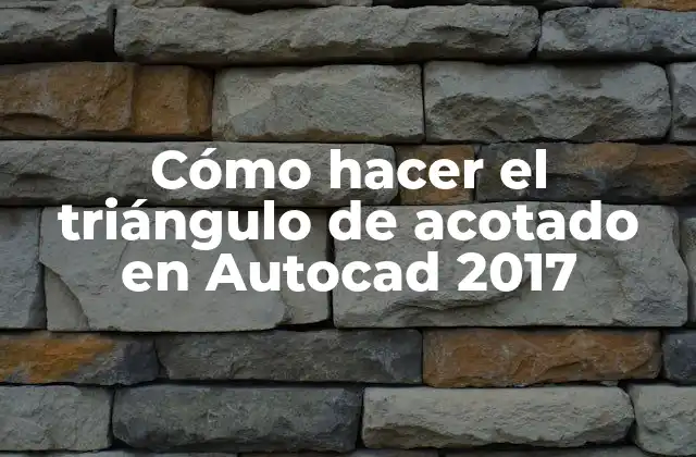 Cómo Hacer el Triángulo de Acotado en Autocad 2017