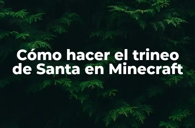 Cómo Hacer el Trineo de Santa en Minecraft