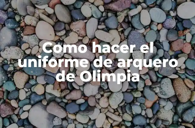 Como Hacer el Uniforme de Arquero de Olimpia