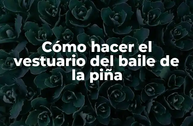 Cómo Hacer el Vestuario Del Baile de la Piña
