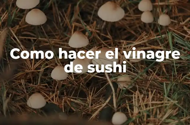 Como Hacer el Vinagre de Sushi