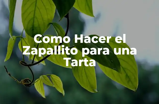 Como Hacer el Zapallito para una Tarta