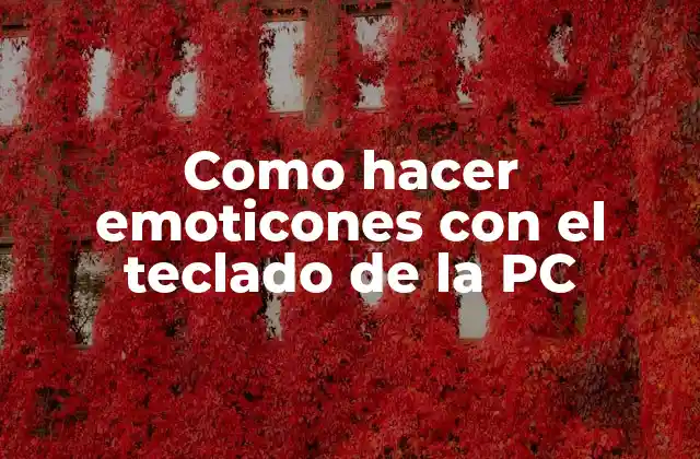 Como Hacer Emoticones con el Teclado de la Pc
