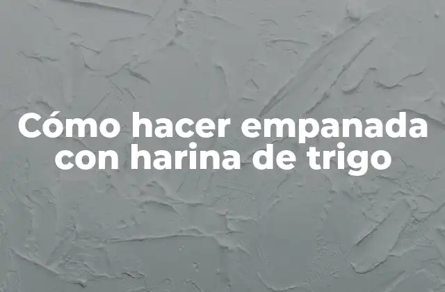 Cómo Hacer Empanada con Harina de Trigo