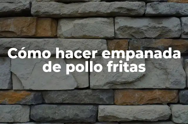 Cómo Hacer Empanada de Pollo Fritas