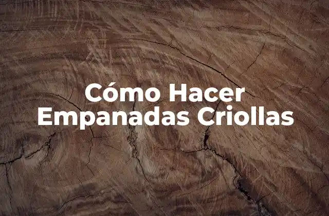 ¿Qué son Empanadas Criollas?