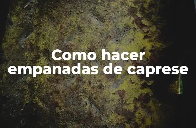 Qué son empanadas de caprese y cómo se utilizan