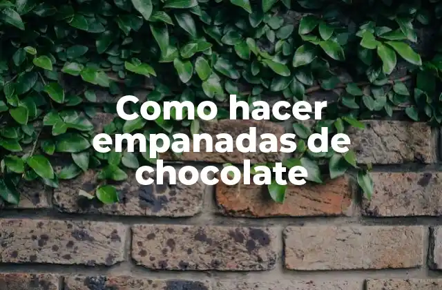 Como Hacer Empanadas de Chocolate