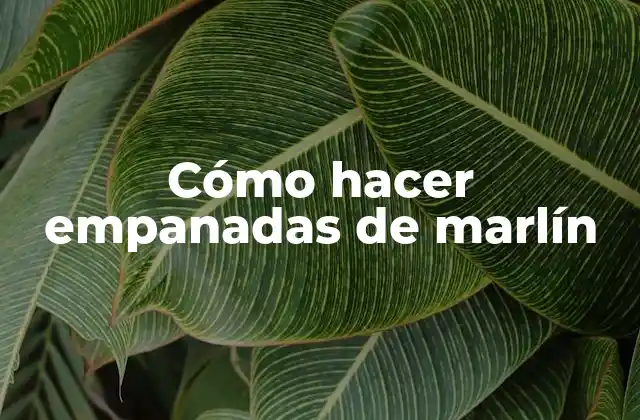 Cómo Hacer Empanadas de Marlín