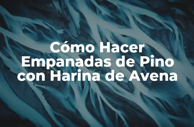 Cómo Hacer Empanadas de Pino con Harina de Avena
