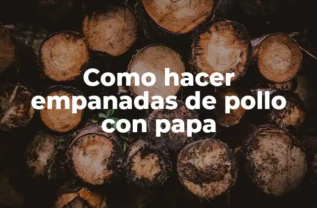 Como Hacer Empanadas de Pollo con Papa