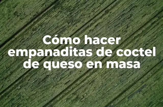 Empanaditas de coctel de queso en masa
