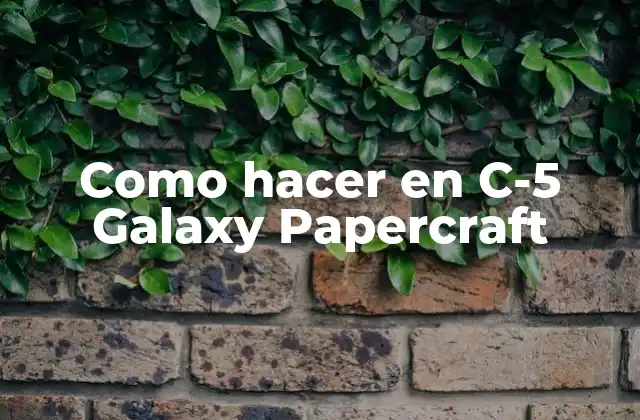 Como Hacer en C-5 Galaxy Papercraft