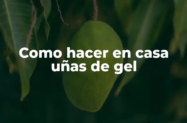Como Hacer en Casa Uñas de Gel