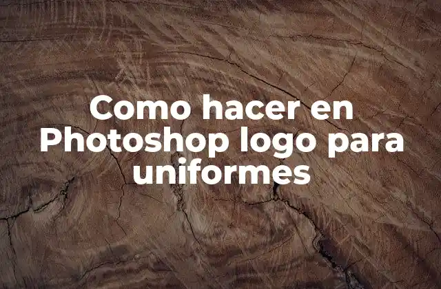 Como Hacer en Photoshop Logo para Uniformes