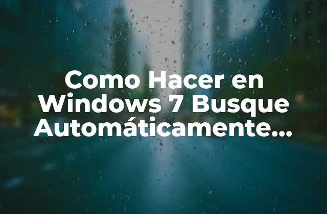 Como Hacer en Windows 7 Busque Automáticamente Controlador