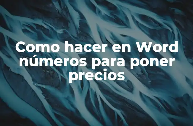Como Hacer en Word Números para Poner Precios 2 Como hacer en Word números para poner precios