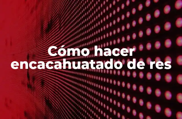 Cómo Hacer Encacahuatado de Res 2 ¿Qué es el encacahuatado de res y para qué sirve?