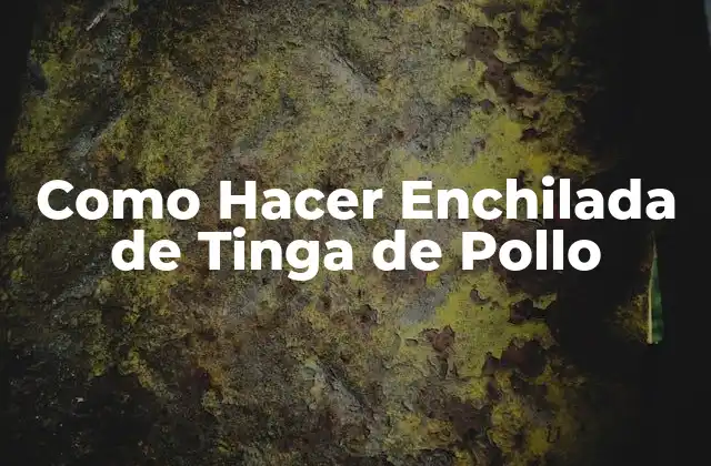 Como Hacer Enchilada de Tinga de Pollo