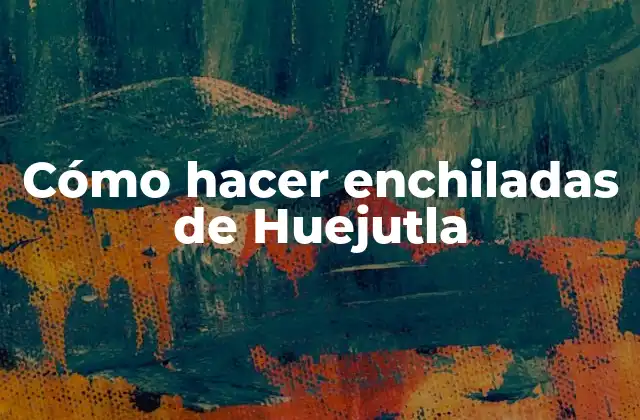 Cómo Hacer Enchiladas de Huejutla