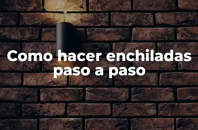 Como Hacer Enchiladas Paso a Paso