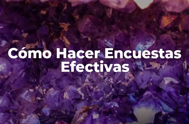 Cómo Hacer Encuestas Efectivas 2 Cómo Hacer Encuestas Efectivas