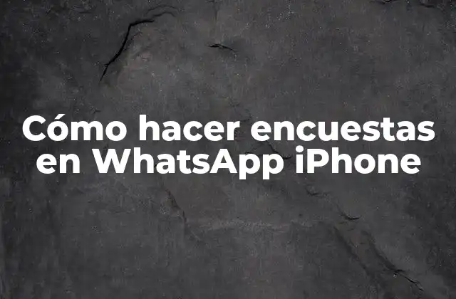 Cómo Hacer Encuestas en Whatsapp Iphone