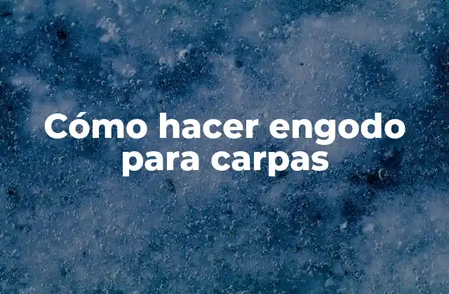 Cómo Hacer Engodo para Carpas 2 Cómo hacer engodo para carpas