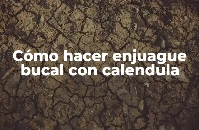 Cómo Hacer Enjuague Bucal con Calendula