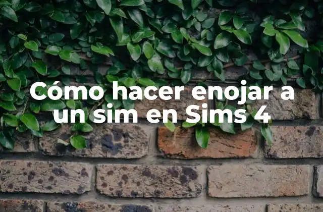 Cómo Hacer Enojar a un Sim en Sims 4
