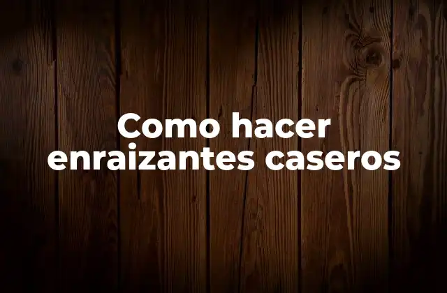 Como Hacer Enraizantes Caseros 2 ¿Qué son los enraizantes caseros y cómo funcionan?