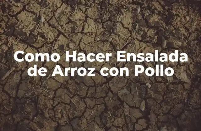 Como Hacer Ensalada de Arroz con Pollo