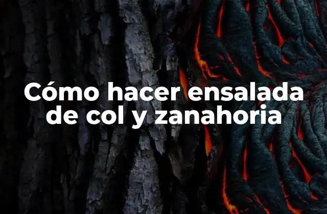 Cómo Hacer Ensalada de Col y Zanahoria