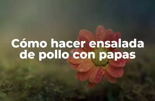 Cómo Hacer Ensalada de Pollo con Papas