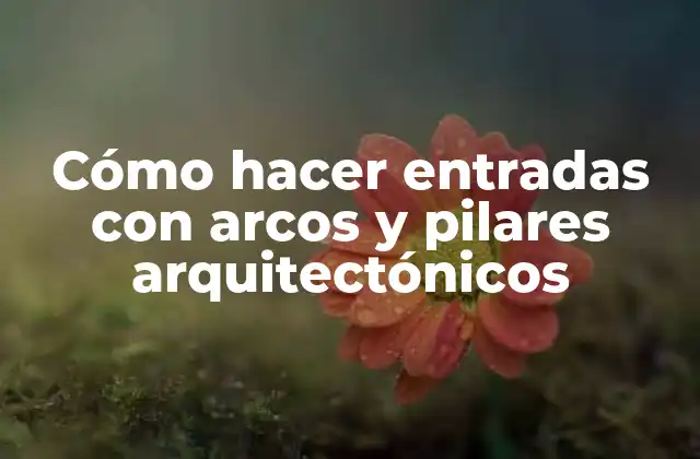 Cómo Hacer Entradas con Arcos y Pilares Arquitectónicos