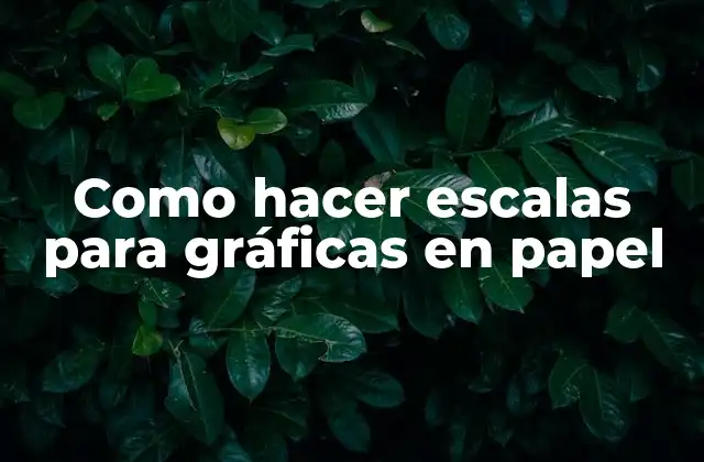 Como Hacer Escalas para Gráficas en Papel