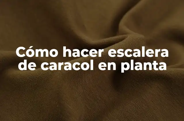 Cómo Hacer Escalera de Caracol en Planta