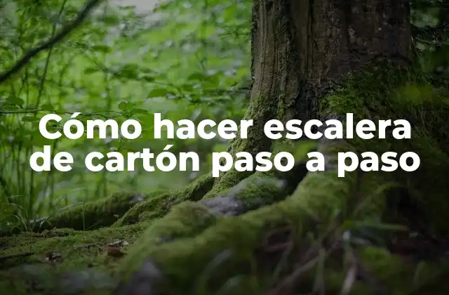 Cómo Hacer Escalera de Cartón Paso a Paso 2 Cómo hacer escalera de cartón paso a paso