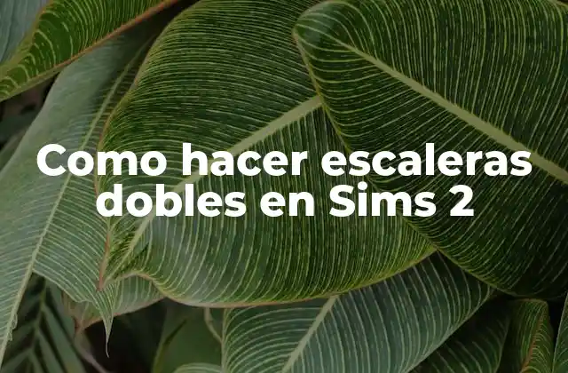 Como Hacer Escaleras Dobles en Sims 2