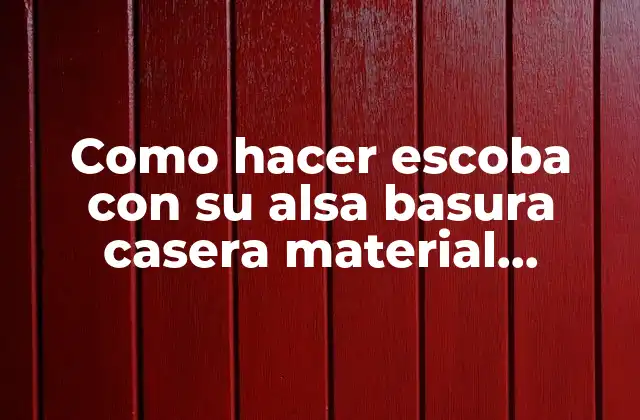 ¿Qué es una escoba con su alsa basura casera y material reciclable?