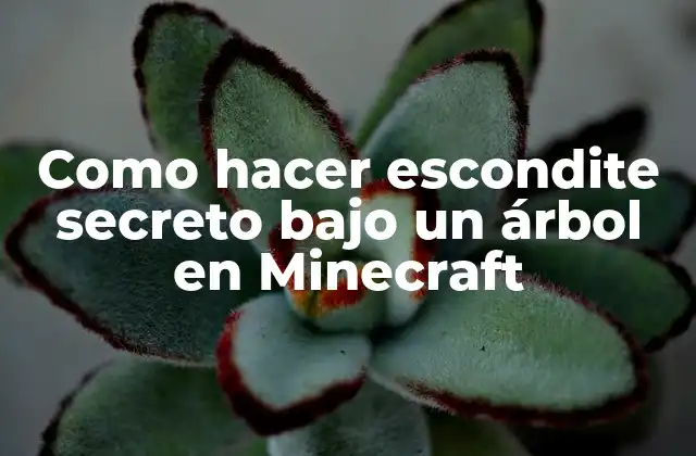 Como Hacer Escondite Secreto bajo un Árbol en Minecraft
